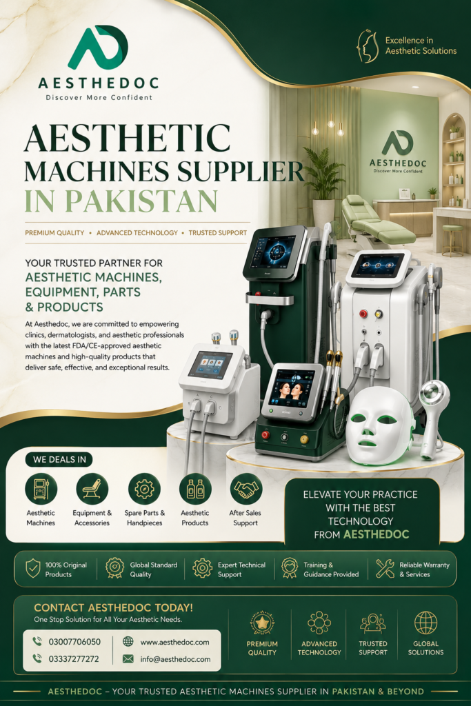 Aesthetic Machines Supplier in Pakistan Complete Guide to Aesthetic Equipment, Lasers, Clinic Setup & Global Solutions